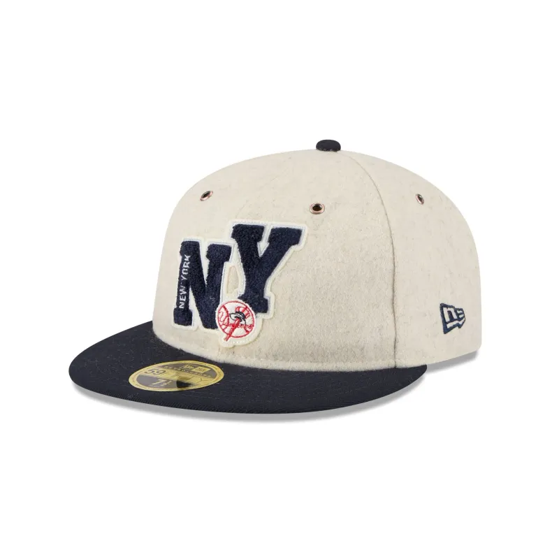 New York Yankees Wool Letterman Retro Crown 59FIFTY Fitted Hat sold by New Era