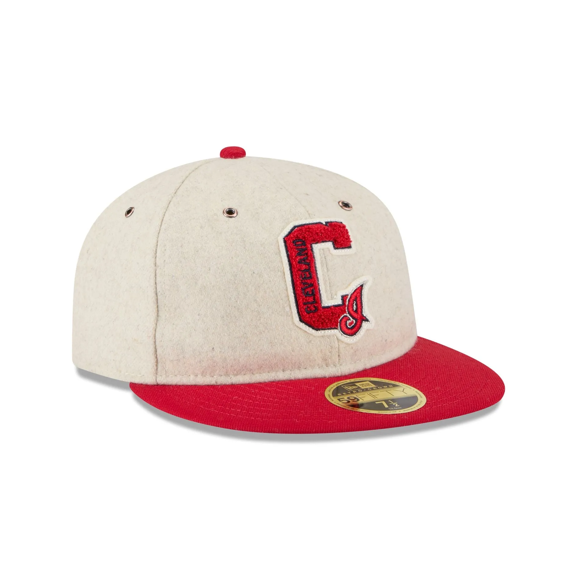 Cleveland Guardians Wool Letterman Retro Crown 59FIFTY Fitted Hat sold by New Era product image thumbnail 3