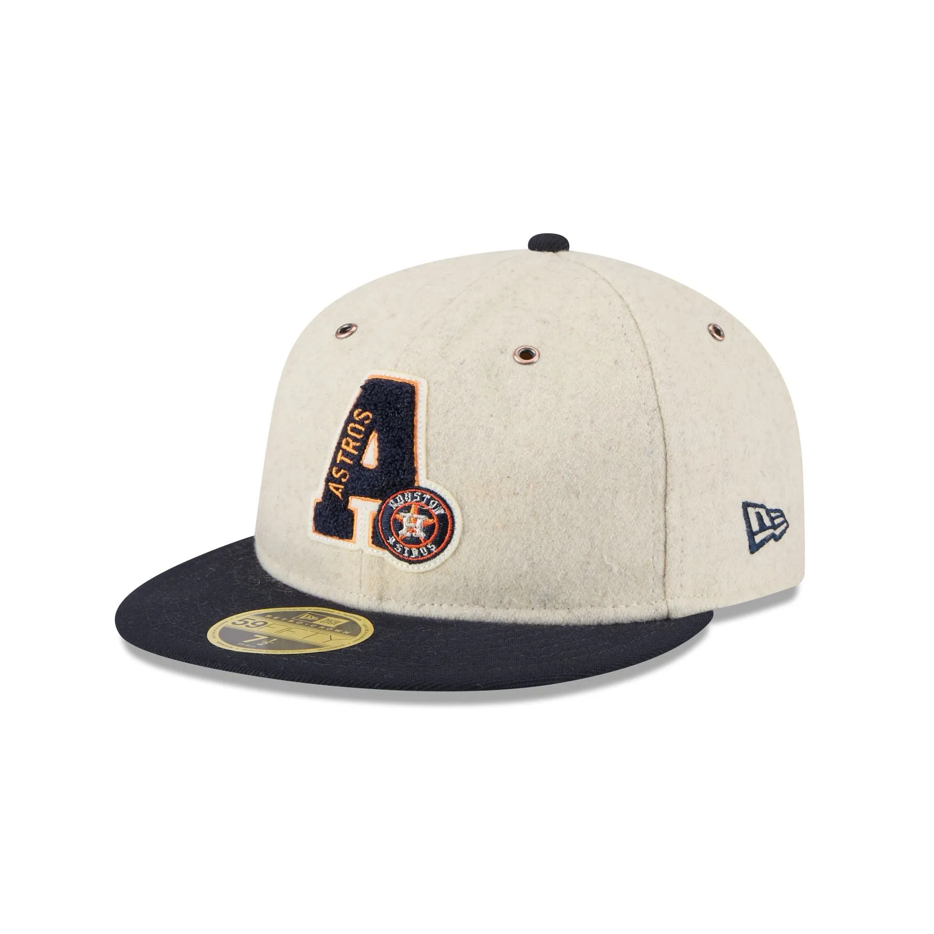 Houston Astros Wool Letterman Retro Crown 59FIFTY Fitted Hat sold by New Era