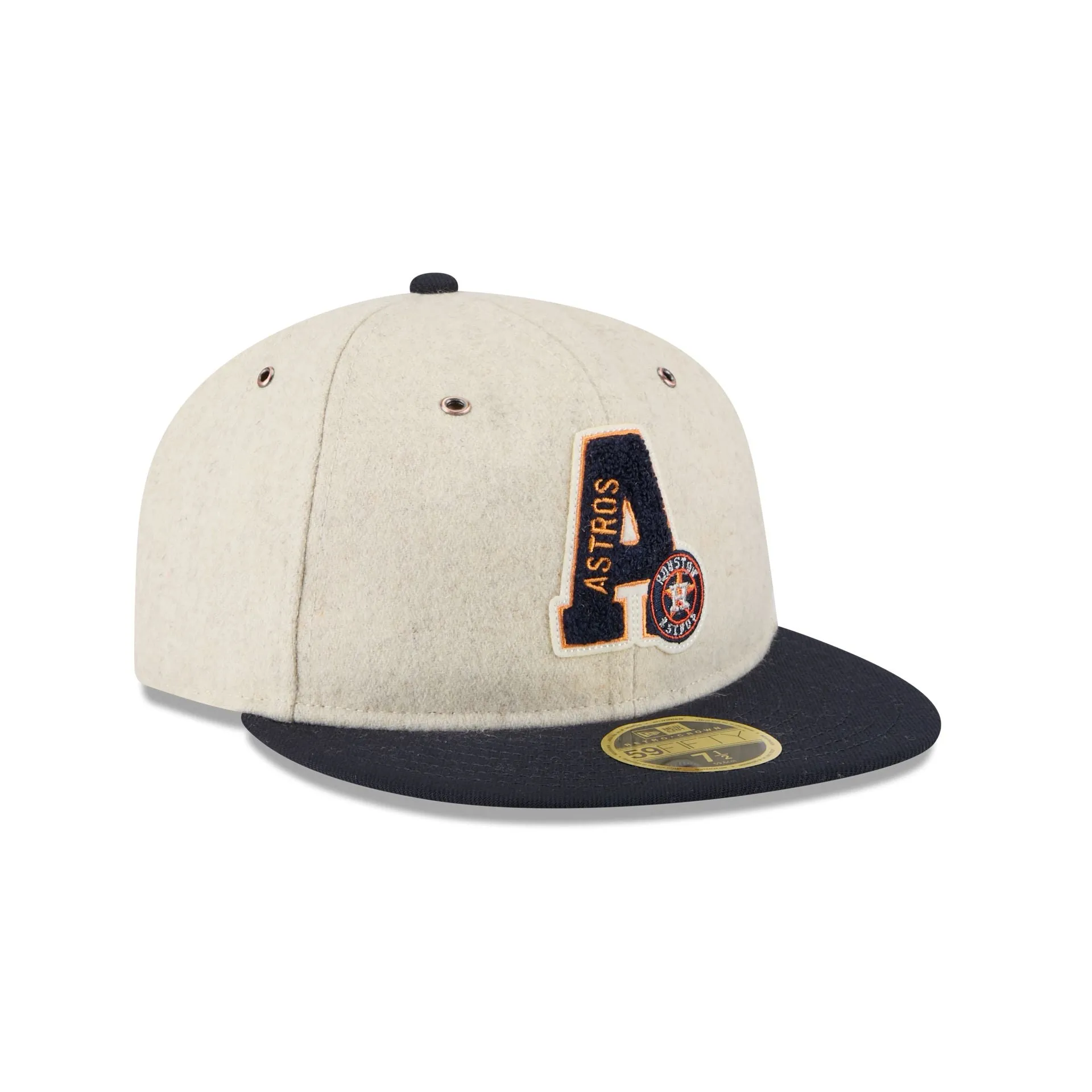 Houston Astros Wool Letterman Retro Crown 59FIFTY Fitted Hat sold by New Era product image thumbnail 3