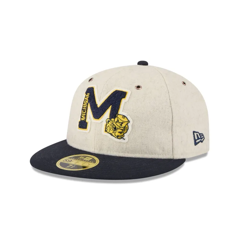 Michigan Wolverines College Vault Wool Letterman Retro Crown 59FIFTY Fitted Hat sold by New Era