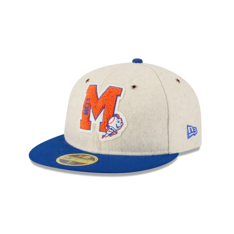 New York Mets Wool Letterman Retro Crown 59FIFTY Fitted Hat sold by New Era