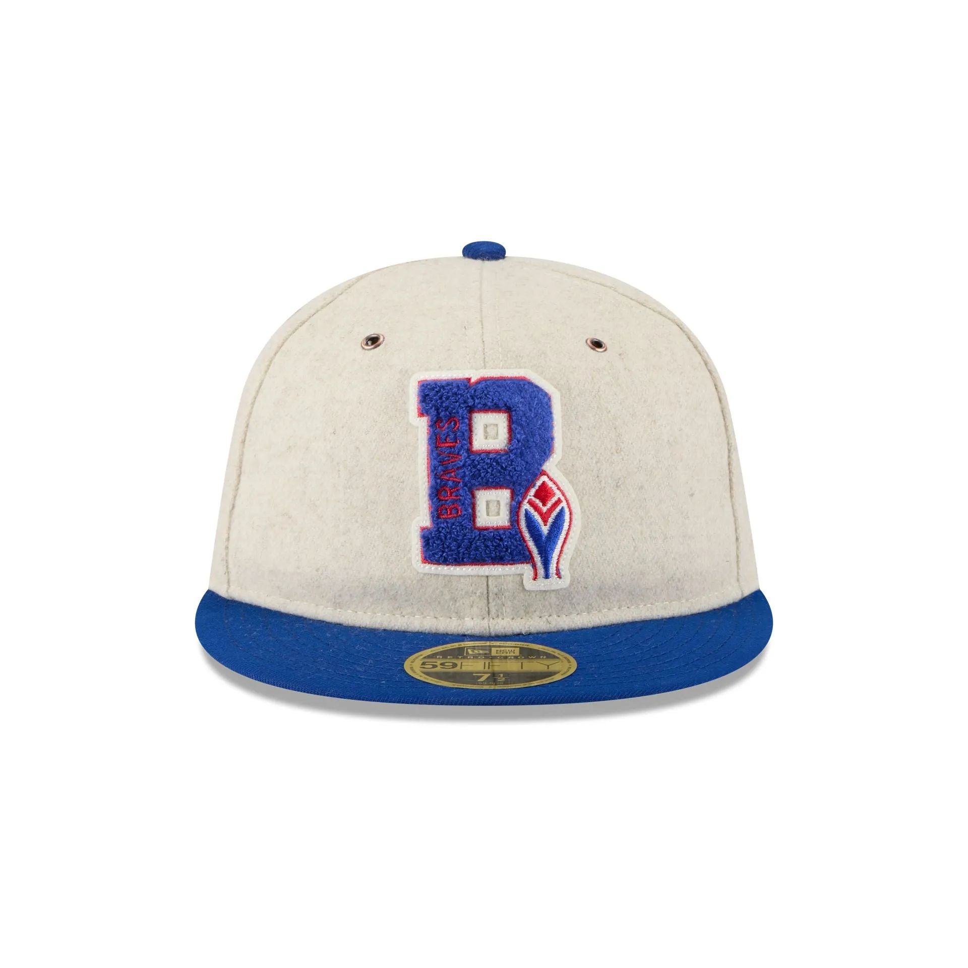 Atlanta Braves Wool Letterman Retro Crown 59FIFTY Fitted Hat sold by New Era product image thumbnail 2