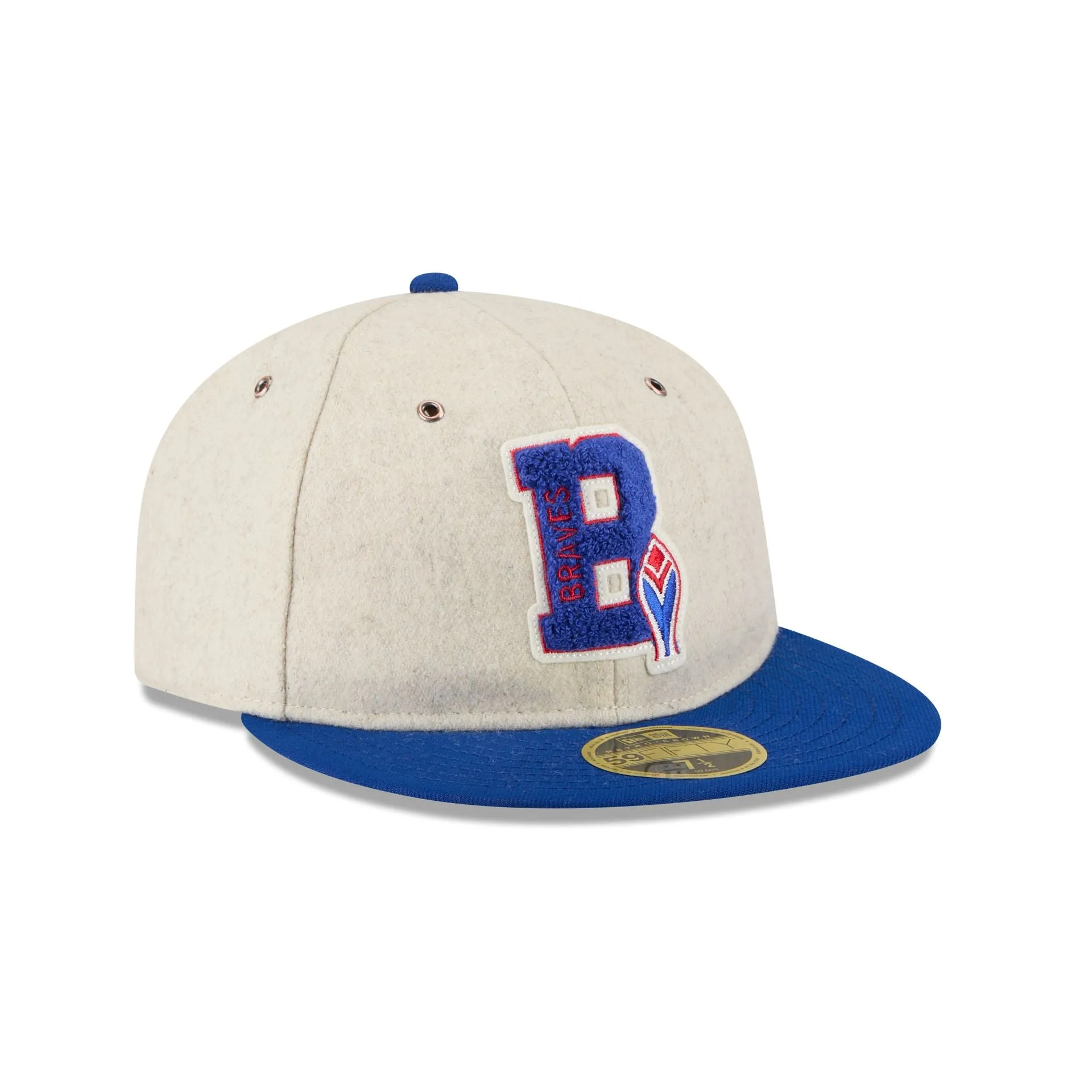 Atlanta Braves Wool Letterman Retro Crown 59FIFTY Fitted Hat sold by New Era product image thumbnail 3