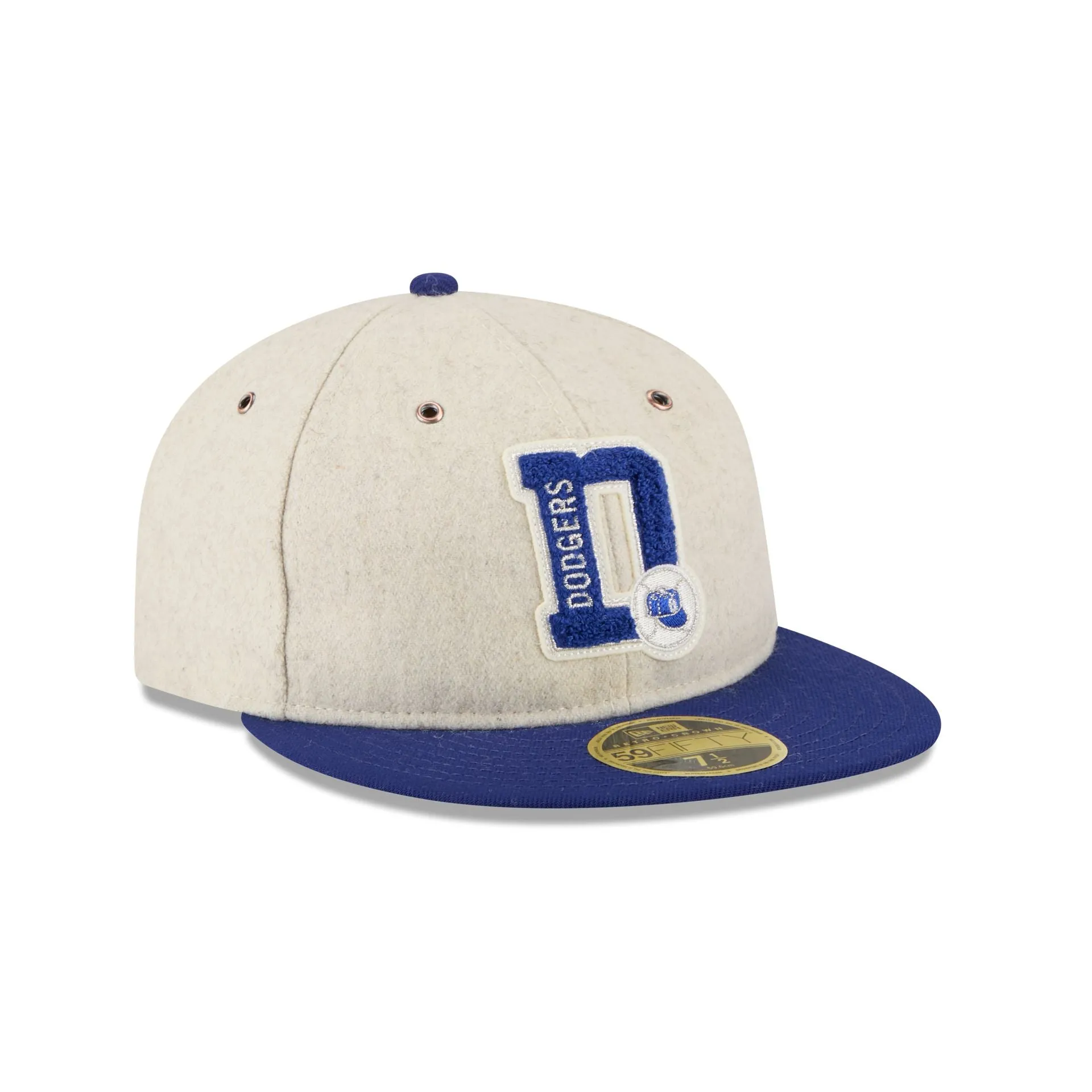 Brooklyn Dodgers Wool Letterman Retro Crown 59FIFTY Fitted Hat sold by New Era product image thumbnail 3