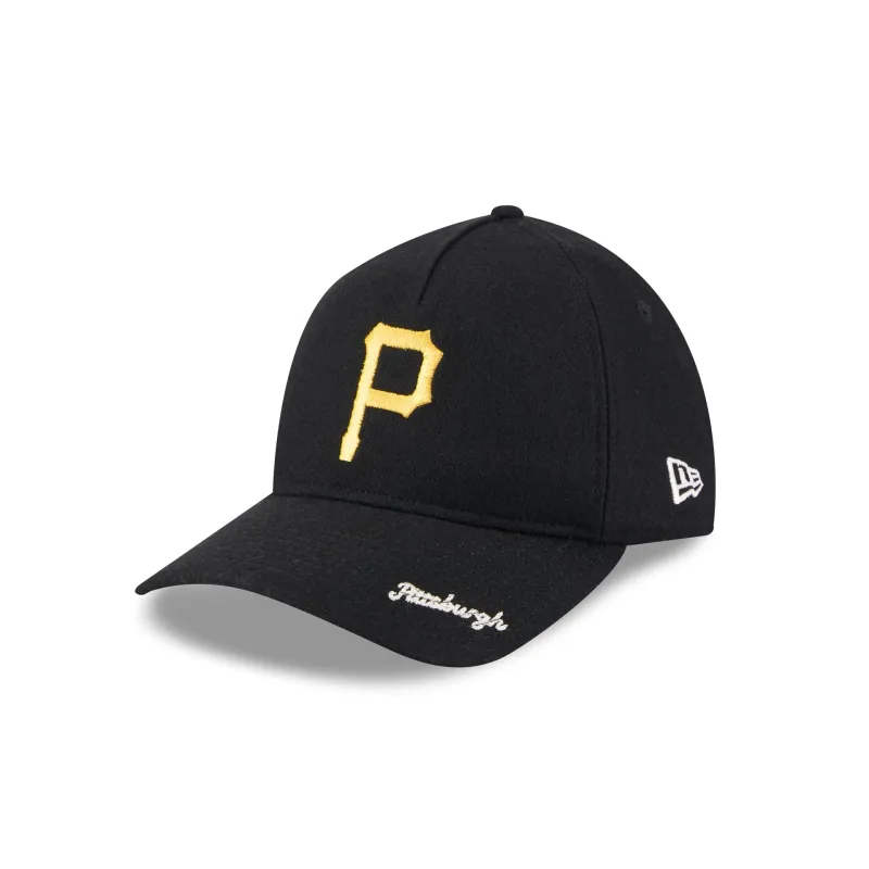 Pittsburgh Pirates Wool Letterman 9TWENTY A-Frame Adjustable Hat Adjustable Hat sold by New Era