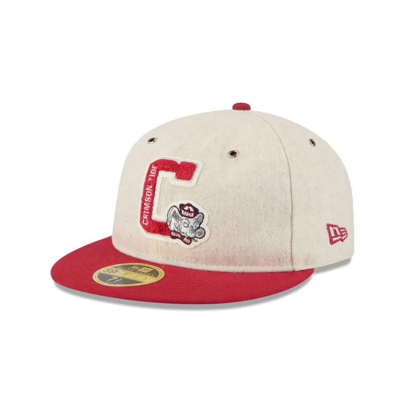 Alabama Crimson Tide College Vault Wool Letterman Retro Crown 59FIFTY Fitted Hat sold by New Era
