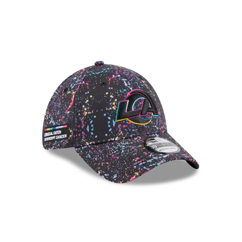 Los Angeles Rams 2025 Crucial Catch 39THIRTY Stretch Fit Hat sold by New Era