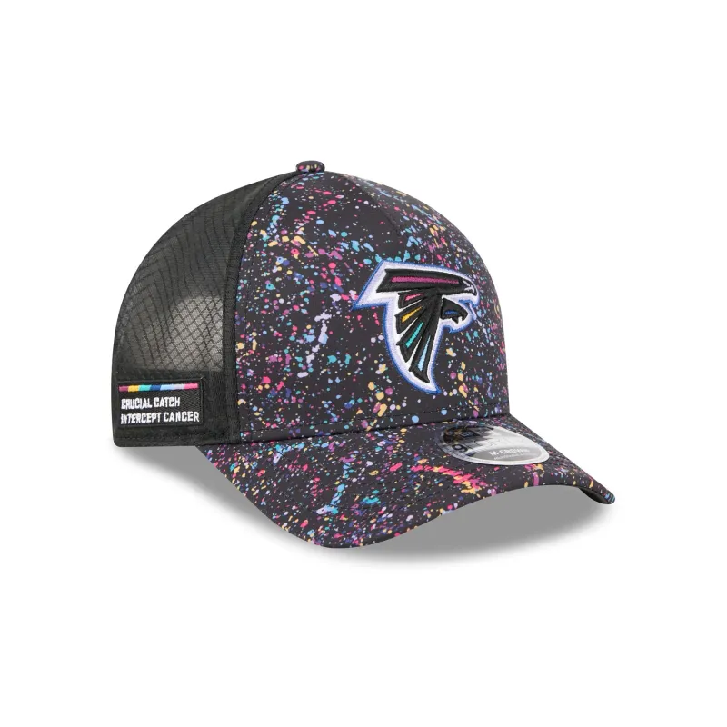 Atlanta Falcons 2025 Crucial Catch 9FORTY M-Crown A-Frame Trucker Hat sold by New Era