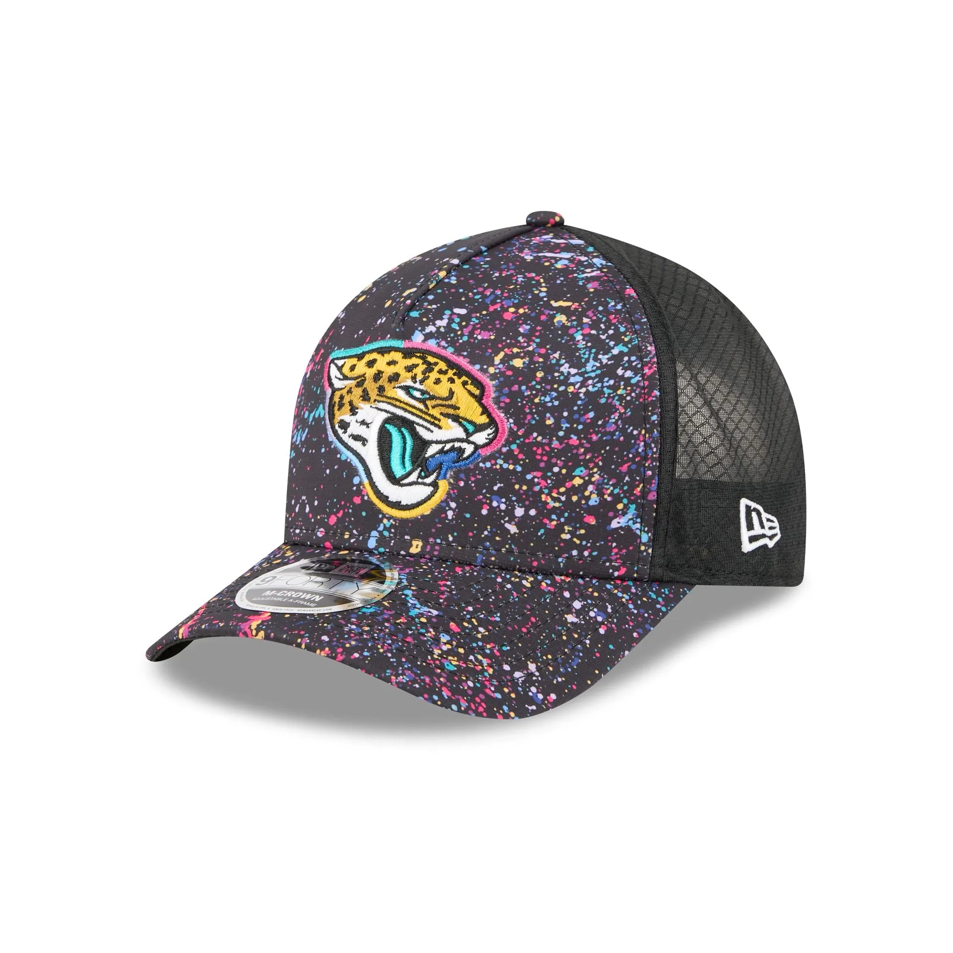 Jacksonville Jaguars 2025 Crucial Catch 9FORTY M-Crown A-Frame Trucker Hat sold by New Era product image thumbnail 3