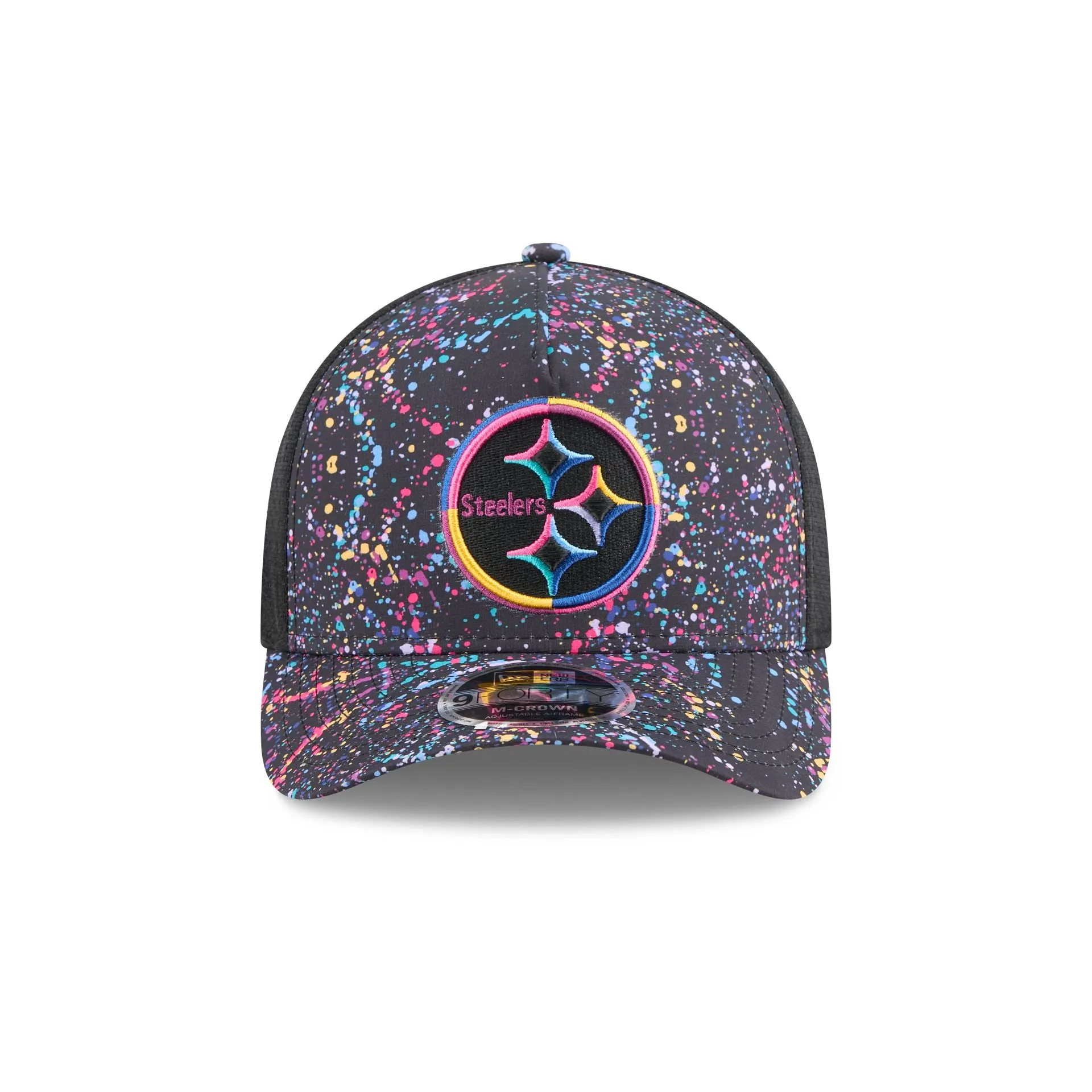 Pittsburgh Steelers 2025 Crucial Catch 9FORTY M-Crown A-Frame Trucker Hat sold by New Era product image thumbnail 2