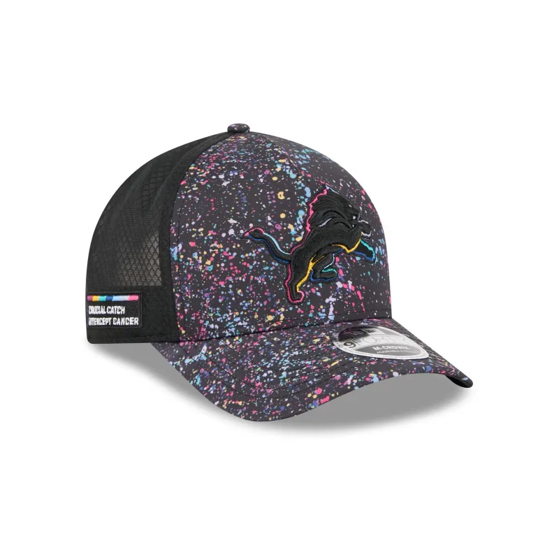 Detroit Lions 2025 Crucial Catch 9FORTY M-Crown A-Frame Trucker Hat sold by New Era