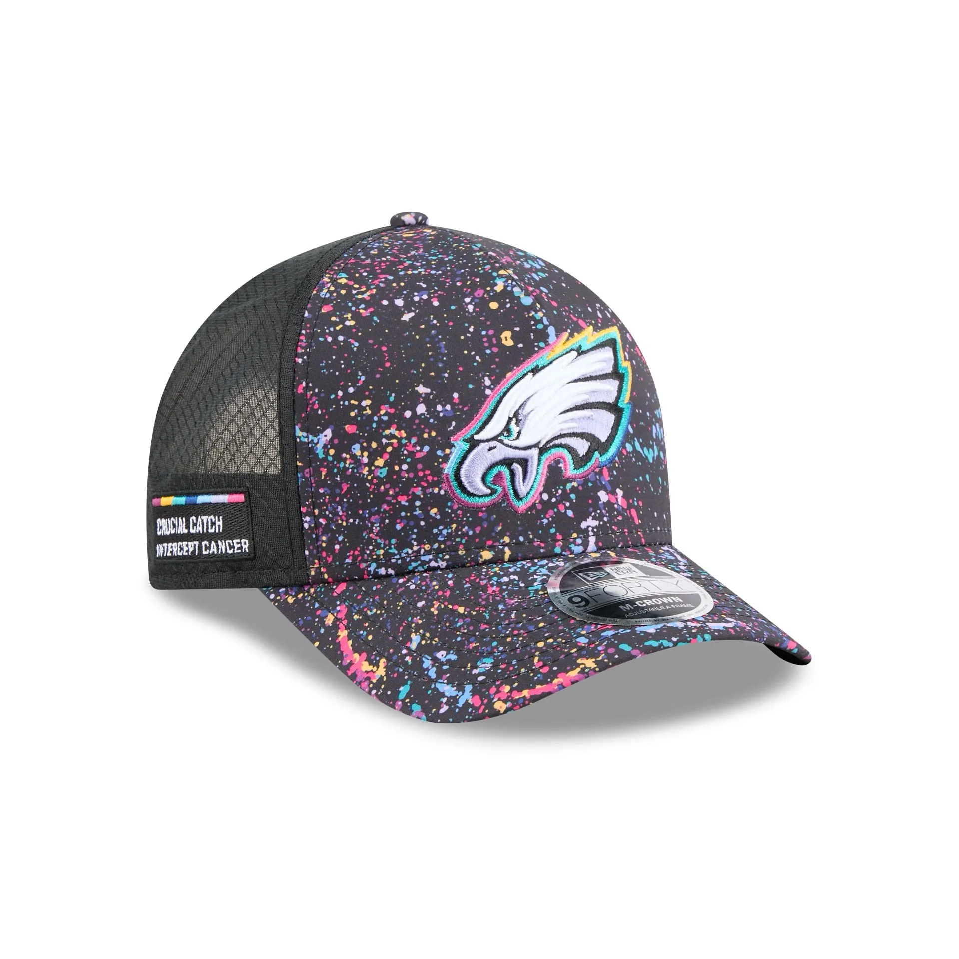Philadelphia Eagles 2025 Crucial Catch 9FORTY M-Crown A-Frame Trucker Hat sold by New Era