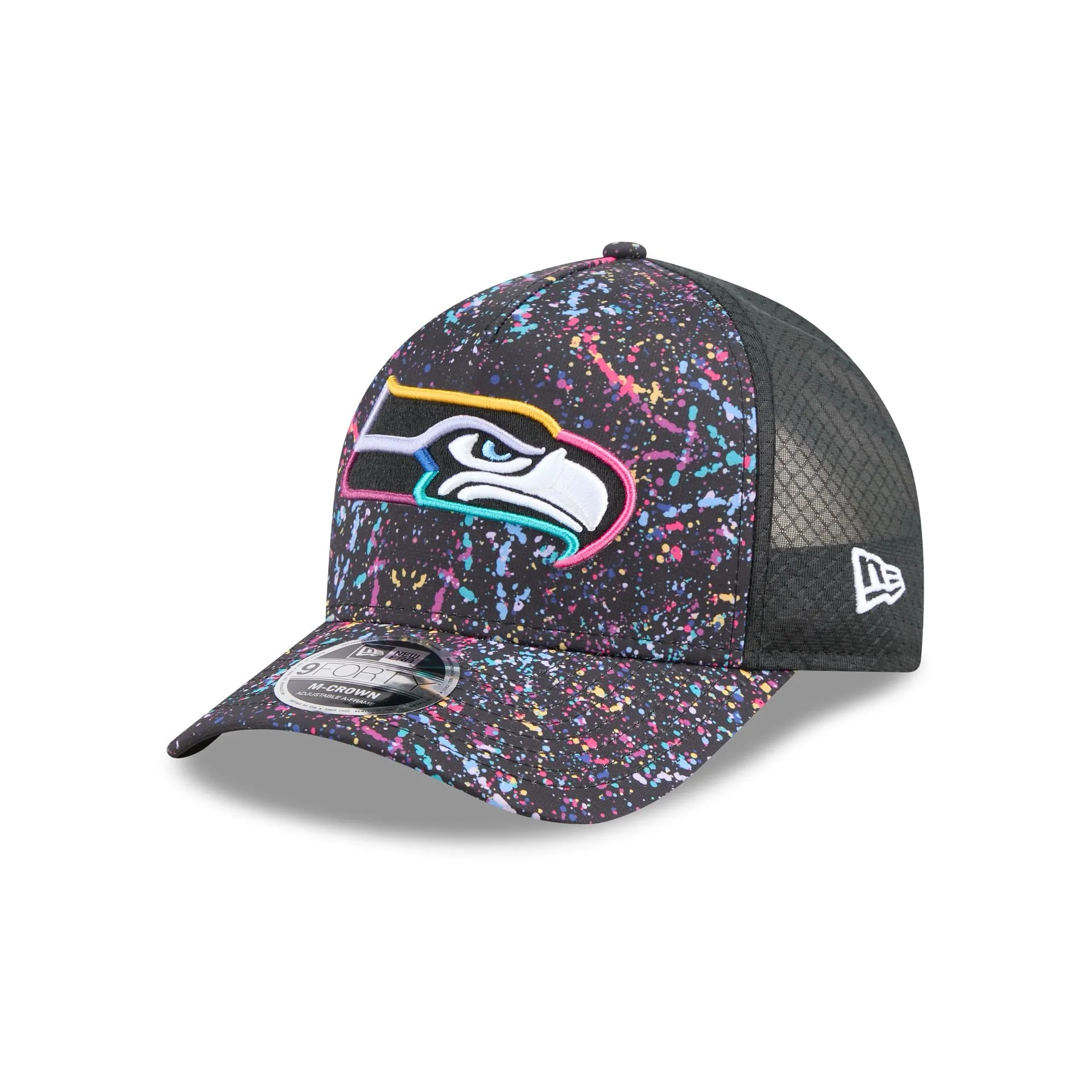 Seattle Seahawks 2025 Crucial Catch 9FORTY M-Crown A-Frame Trucker Hat sold by New Era product image thumbnail 3