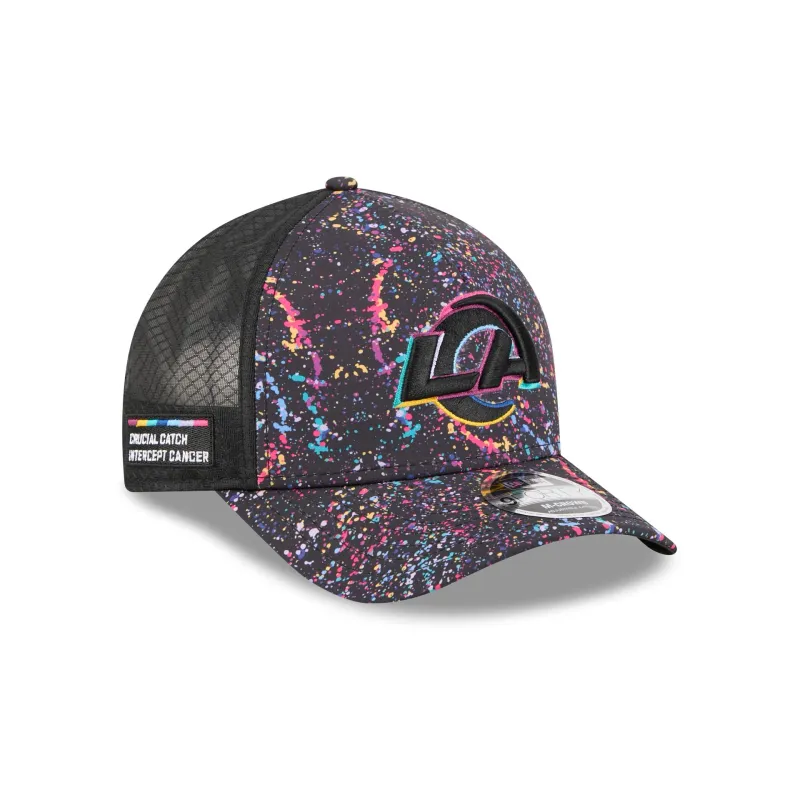 Los Angeles Rams 2025 Crucial Catch 9FORTY M-Crown A-Frame Trucker Hat sold by New Era