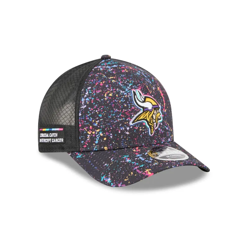 Minnesota Vikings 2025 Crucial Catch 9FORTY M-Crown A-Frame Trucker Hat sold by New Era