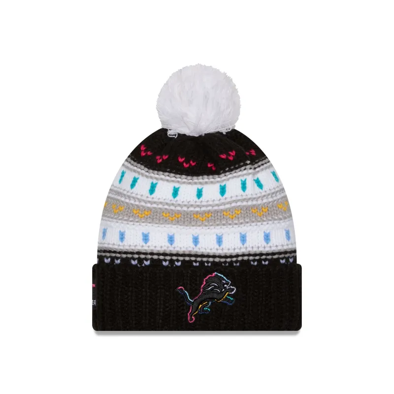 Detroit Lions 2025 Crucial Catch Women's Pom Knit Hat sold by New Era