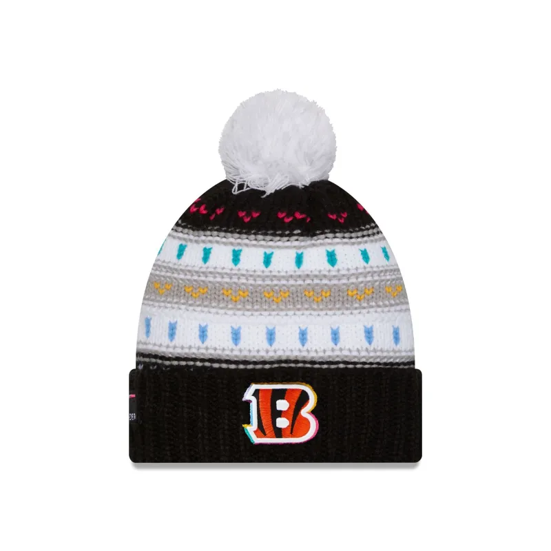 Cincinnati Bengals 2025 Crucial Catch Women's Pom Knit Hat sold by New Era