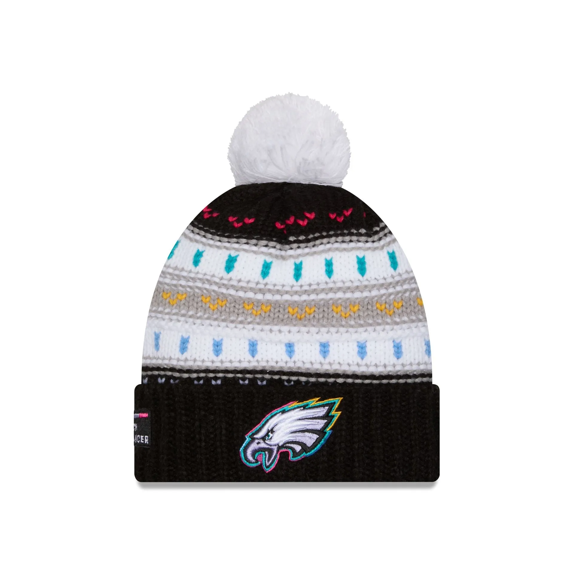 Philadelphia Eagles 2025 Crucial Catch Women's Pom Knit Hat sold by New Era