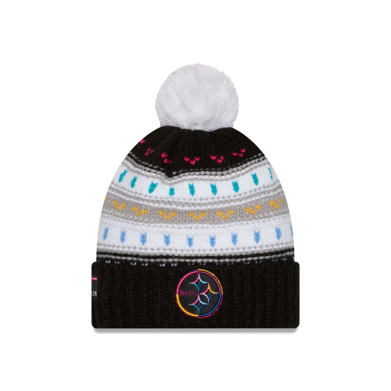 Pittsburgh Steelers 2025 Crucial Catch Women's Pom Knit Hat sold by New Era