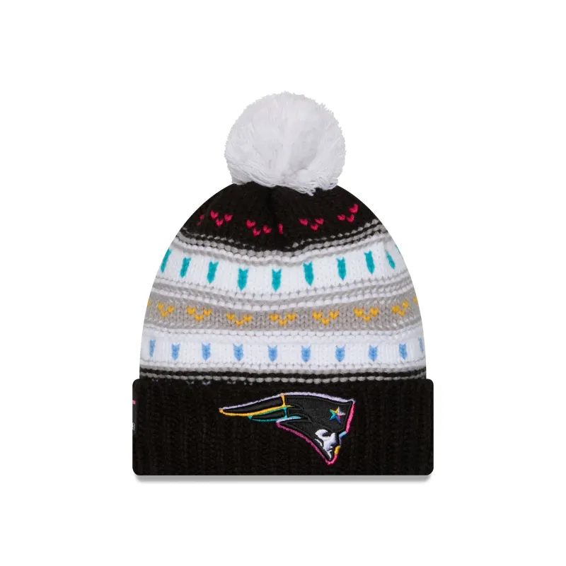 New England Patriots 2025 Crucial Catch Women's Pom Knit Hat sold by New Era