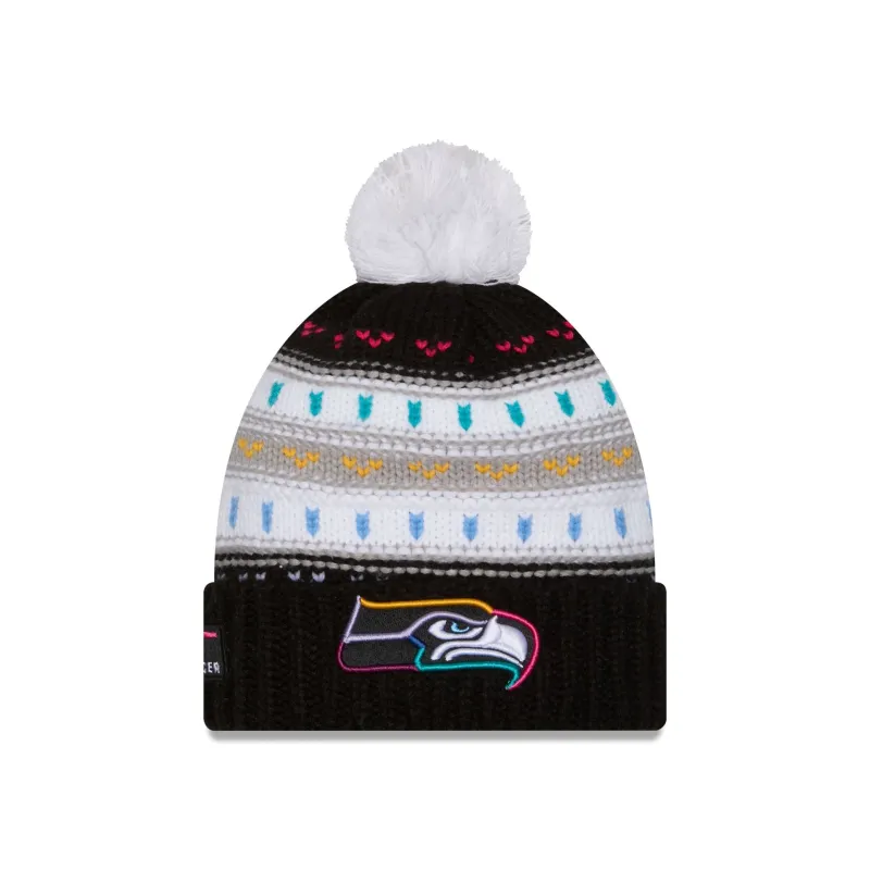 Seattle Seahawks 2025 Crucial Catch Women's Pom Knit Hat sold by New Era