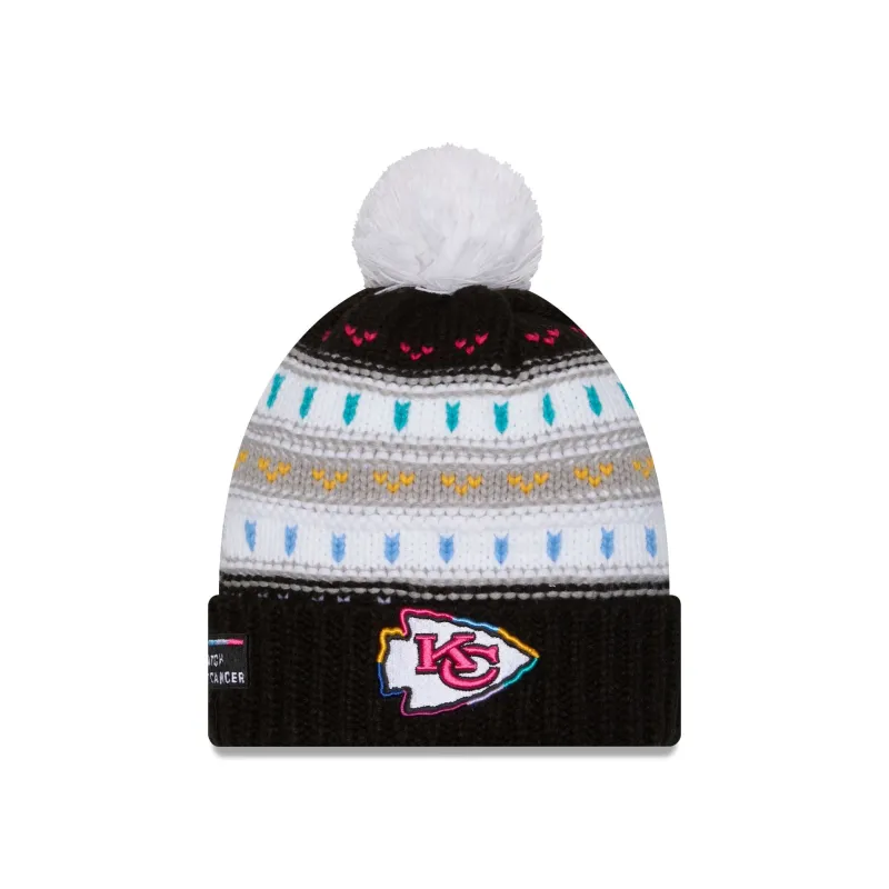 Kansas City Chiefs 2025 Crucial Catch Women's Pom Knit Hat sold by New Era