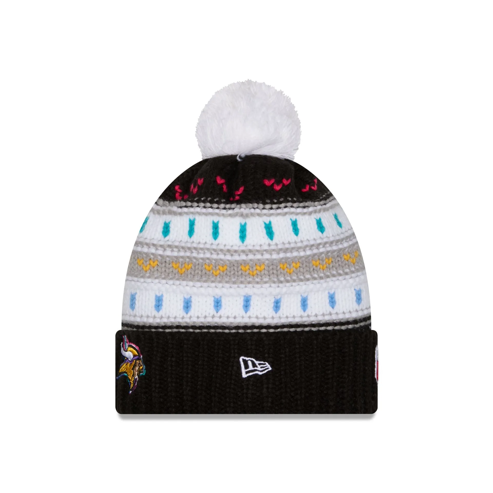 Minnesota Vikings 2025 Crucial Catch Women's Pom Knit Hat sold by New Era product image thumbnail 3