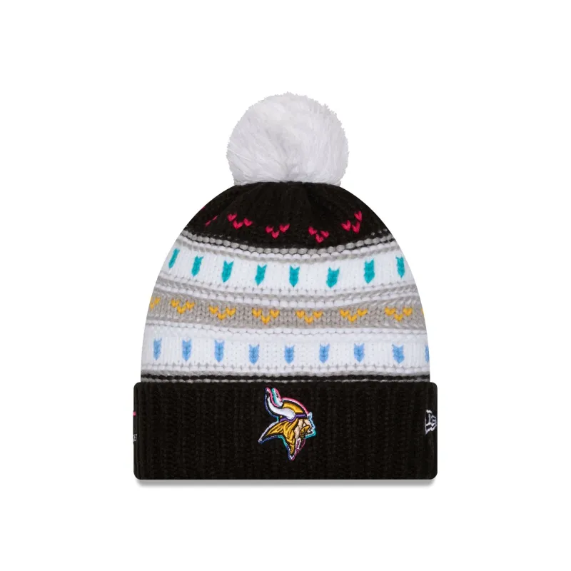 Minnesota Vikings 2025 Crucial Catch Women's Pom Knit Hat sold by New Era
