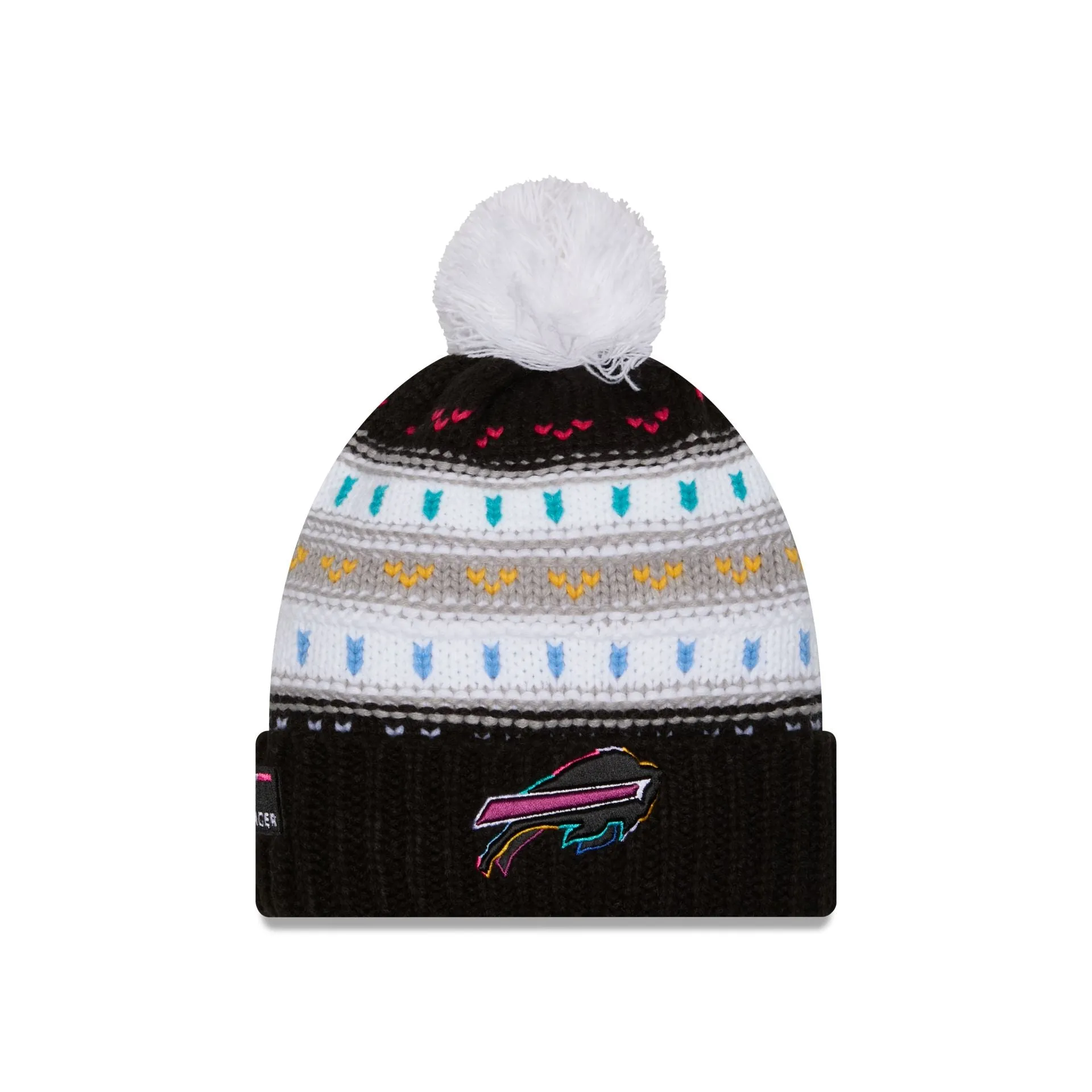 Buffalo Bills 2025 Crucial Catch Women's Pom Knit Hat sold by New Era