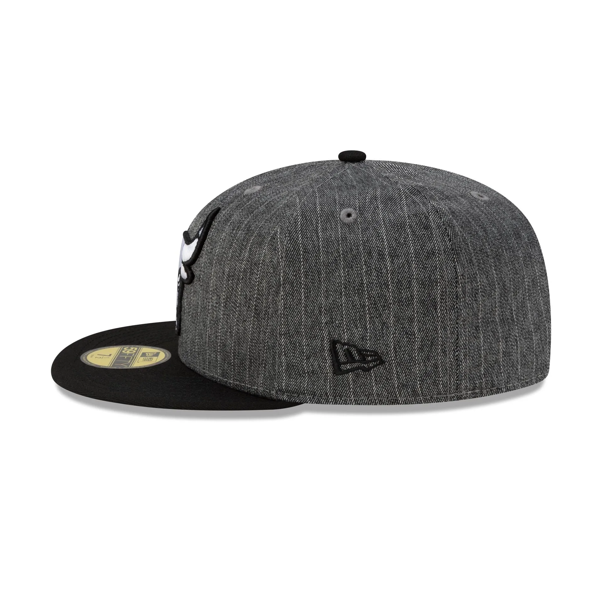 Just Caps Black Pinstripe Chicago Bulls 59FIFTY Fitted Hat sold by New Era product image thumbnail 4