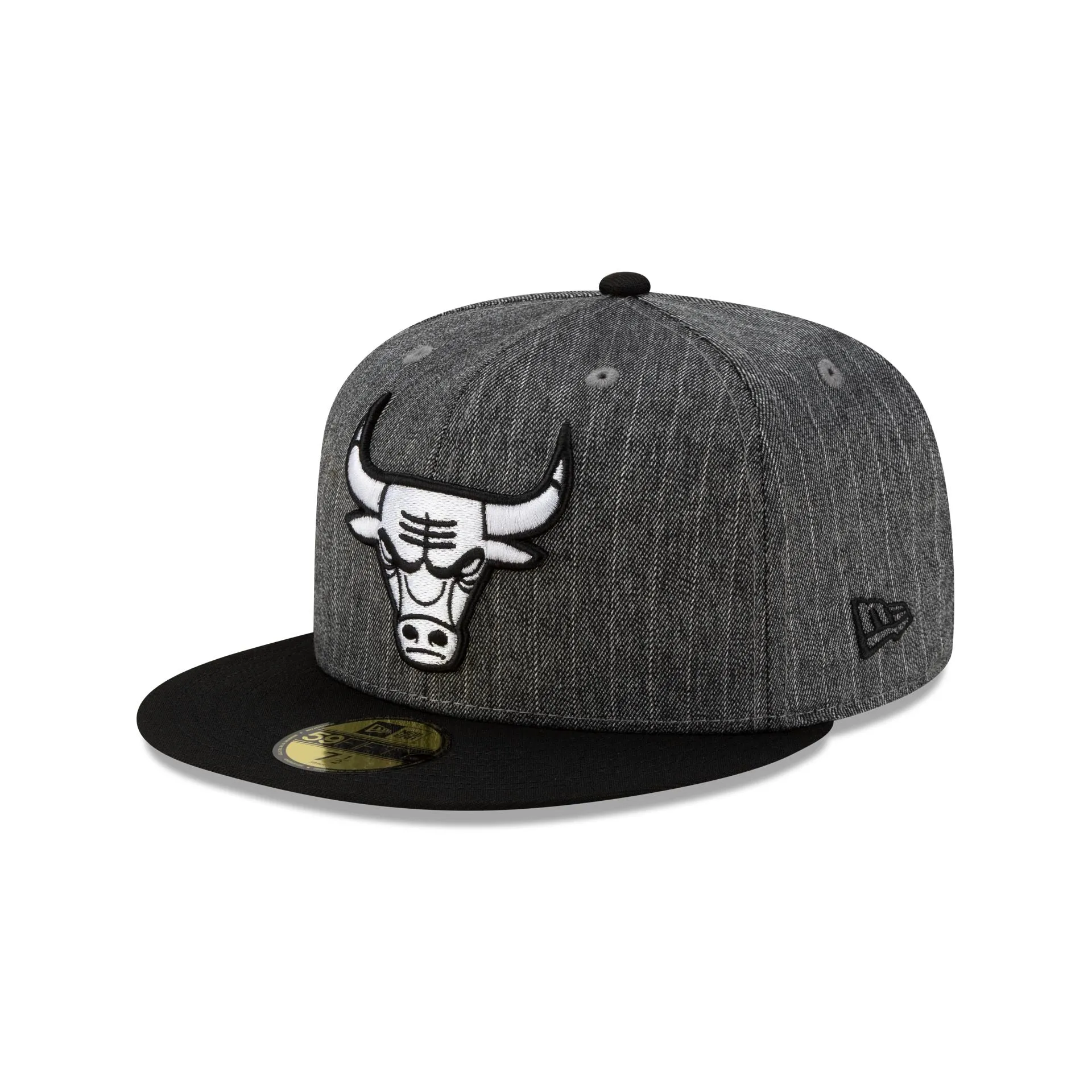 Just Caps Black Pinstripe Chicago Bulls 59FIFTY Fitted Hat sold by New Era