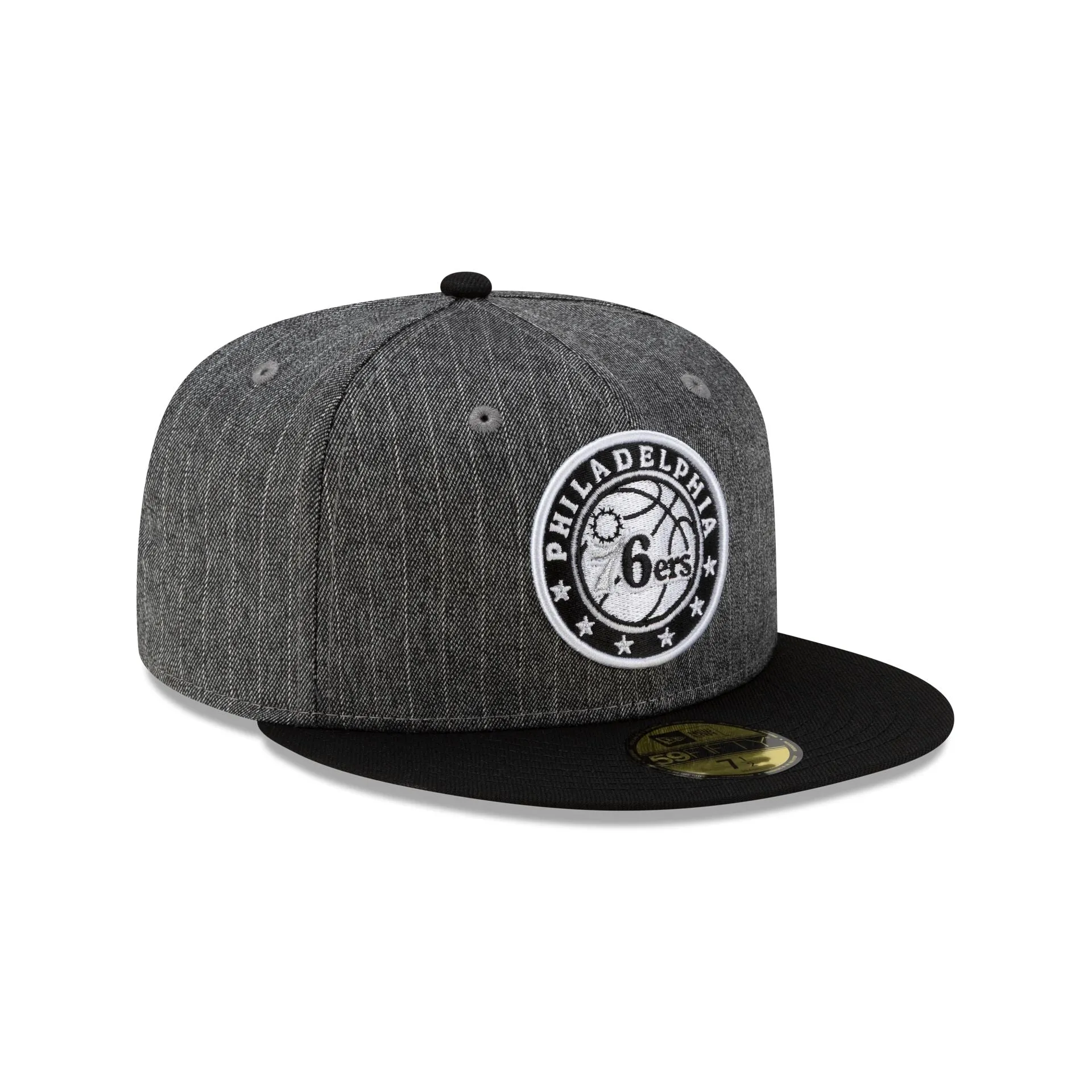 Just Caps Black Pinstripe Philadelphia 76ers 59FIFTY Fitted Hat sold by New Era product image thumbnail 3