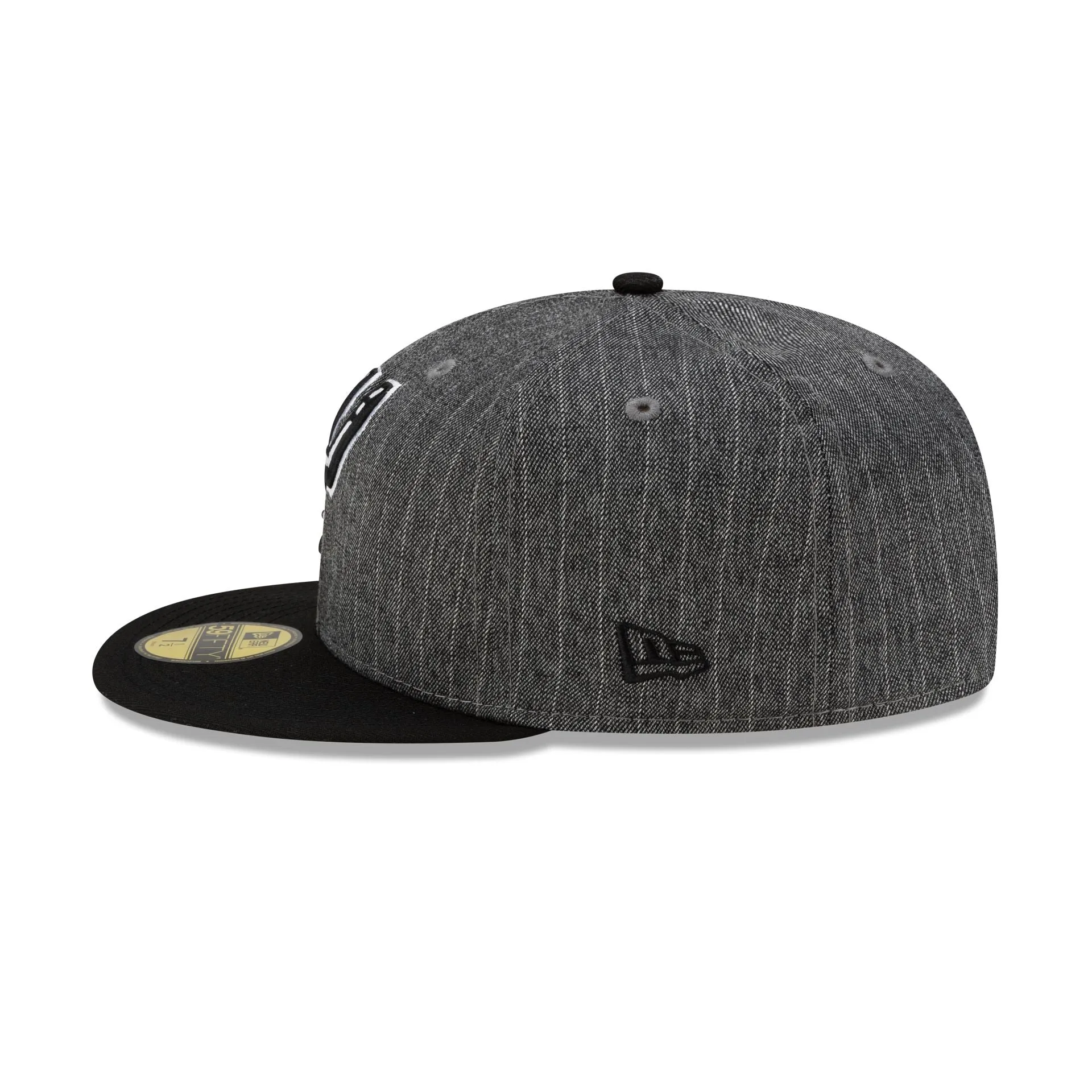 Just Caps Black Pinstripe San Antonio Spurs 59FIFTY Fitted Hat sold by New Era product image thumbnail 4