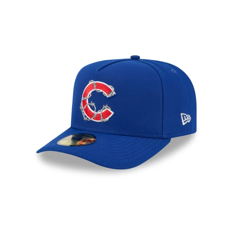 Chicago Cubs Barbed Wire 59FIFTY A-Frame Fitted Hat sold by New Era