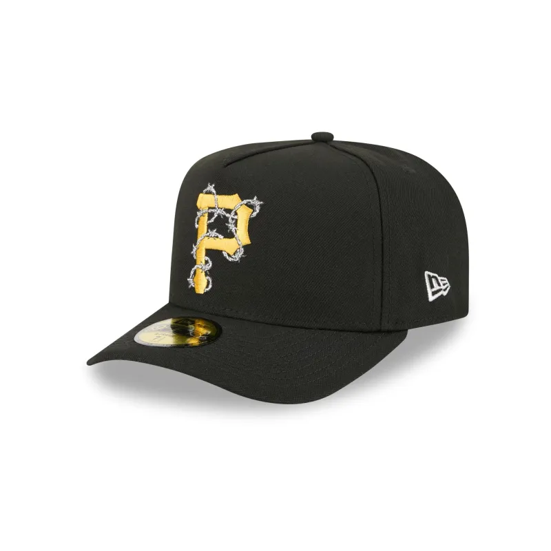 Pittsburgh Pirates Barbed Wire 59FIFTY A-Frame Fitted Hat made by New Era