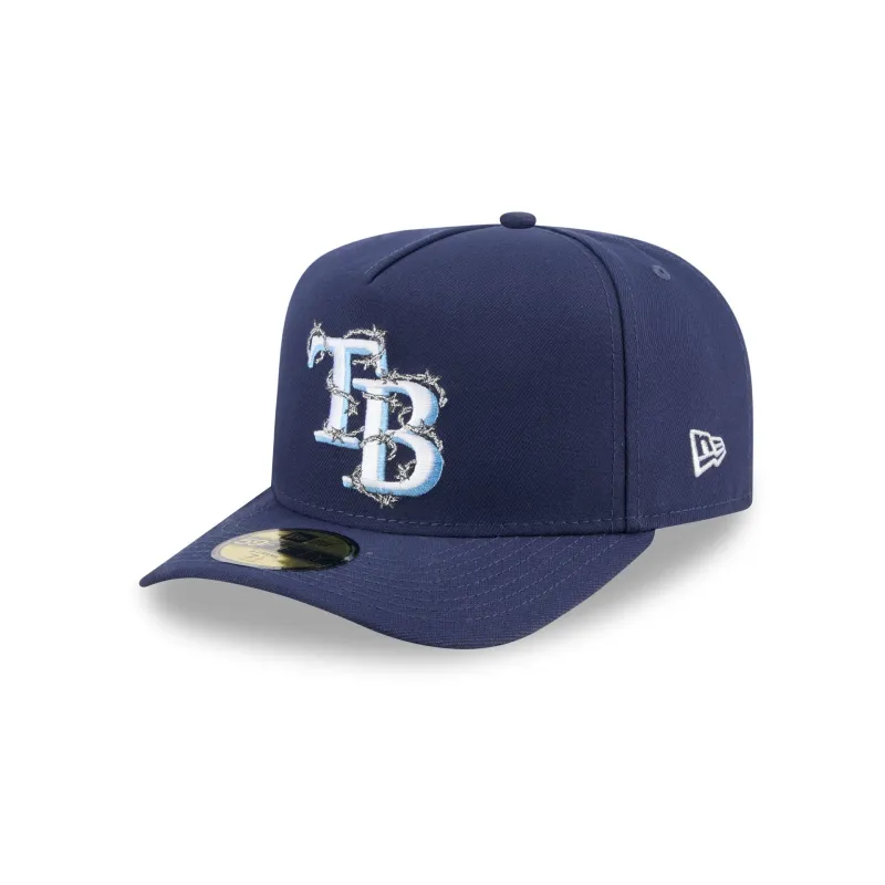 Tampa Bay Rays Barbed Wire 59FIFTY A-Frame Fitted Hat sold by New Era