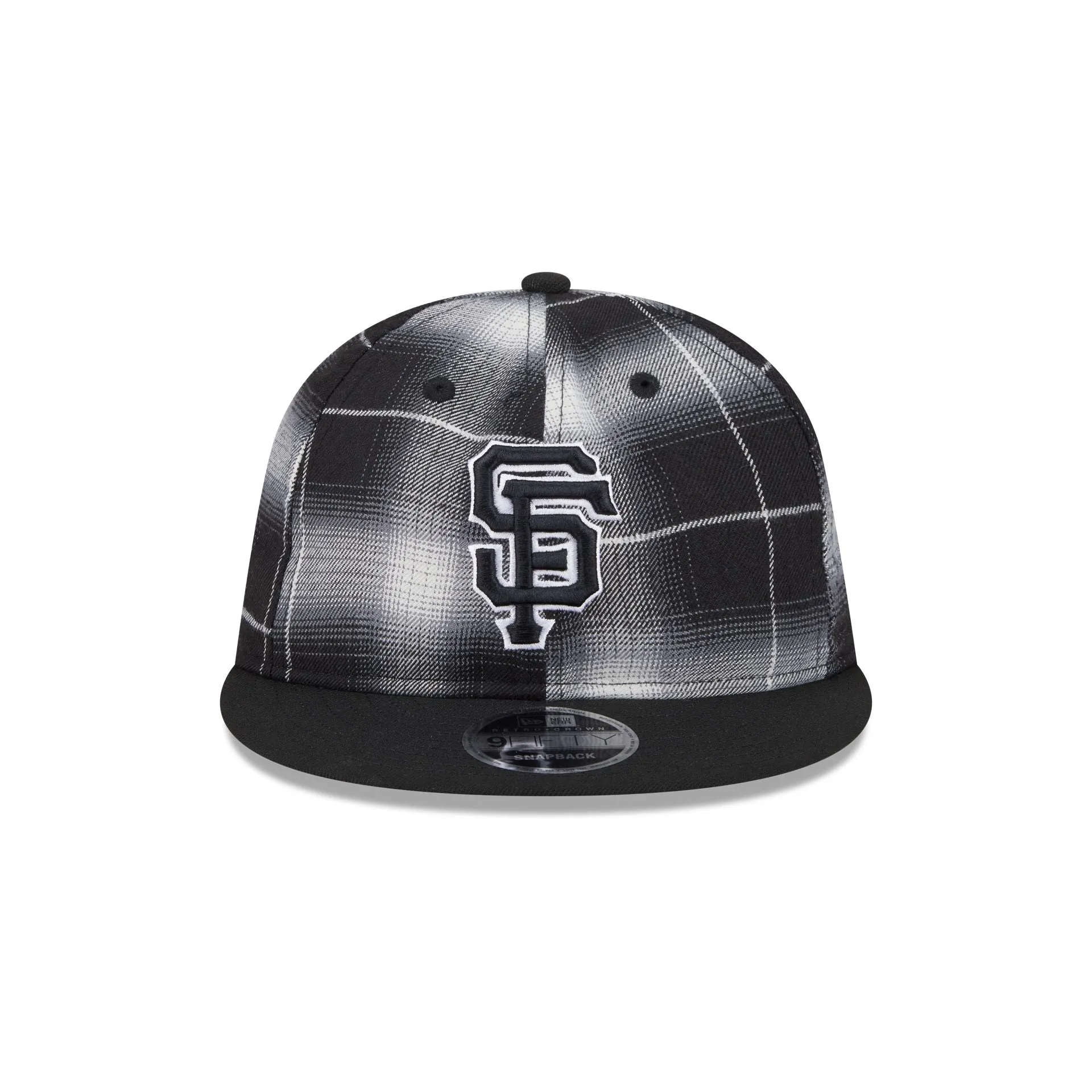 San Francisco Giants Black and White Plaid Retro Crown 9FIFTY Snapback Hat sold by New Era product image thumbnail 2