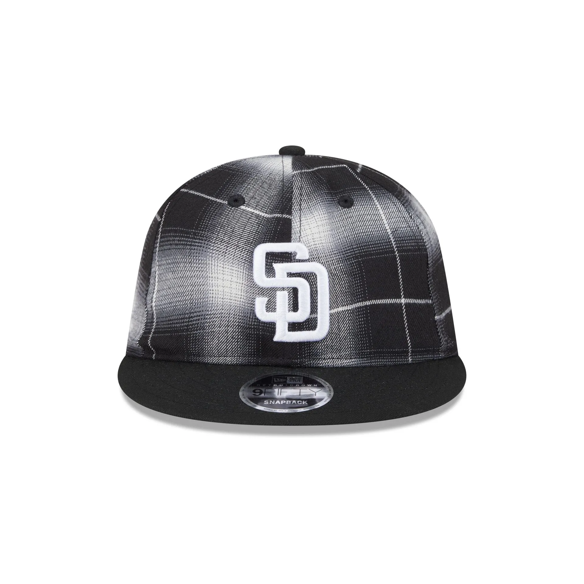 San Diego Padres Black and White Plaid Retro Crown 9FIFTY Snapback Hat sold by New Era product image thumbnail 2