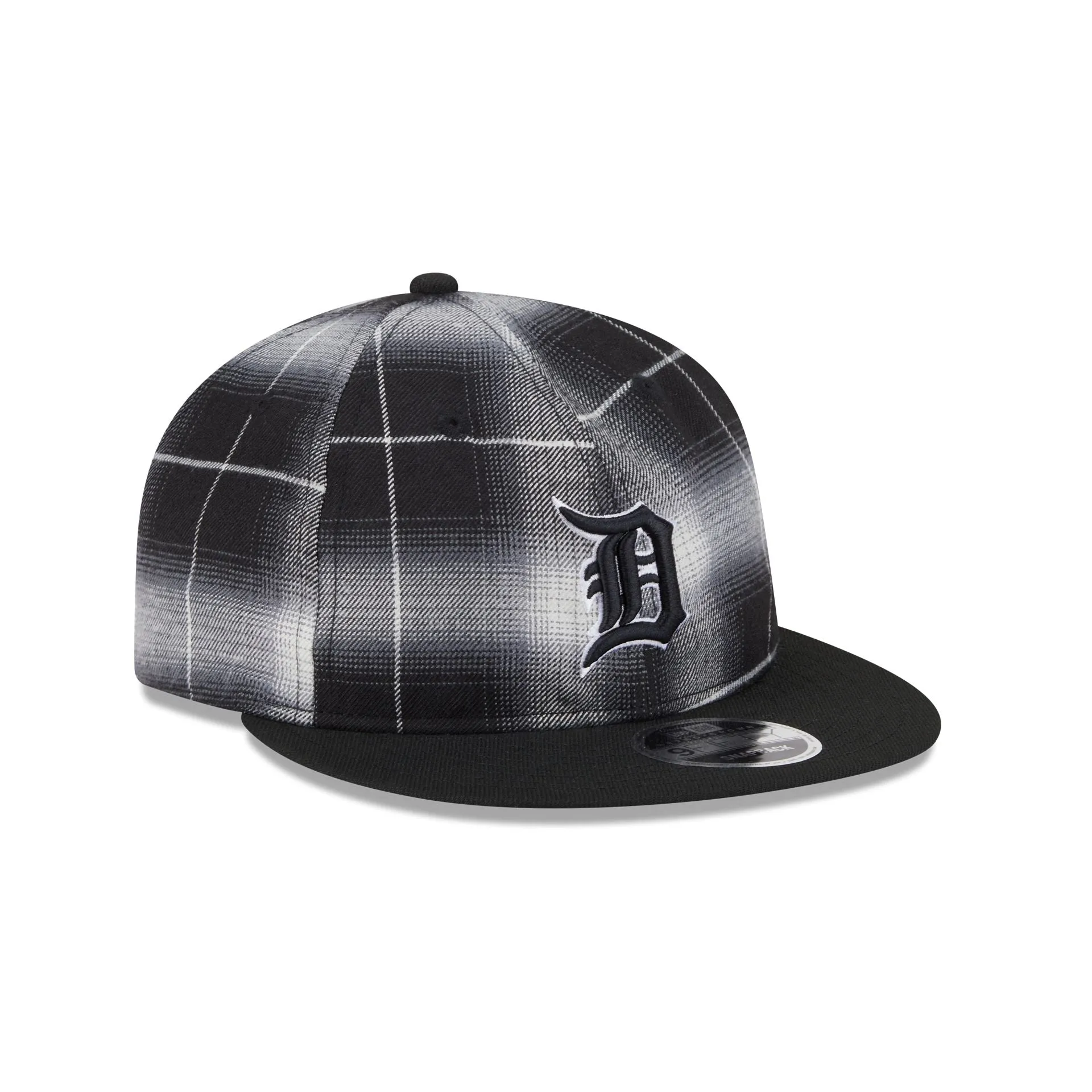 Detroit Tigers Black and White Plaid Retro Crown 9FIFTY Snapback Hat sold by New Era product image thumbnail 3