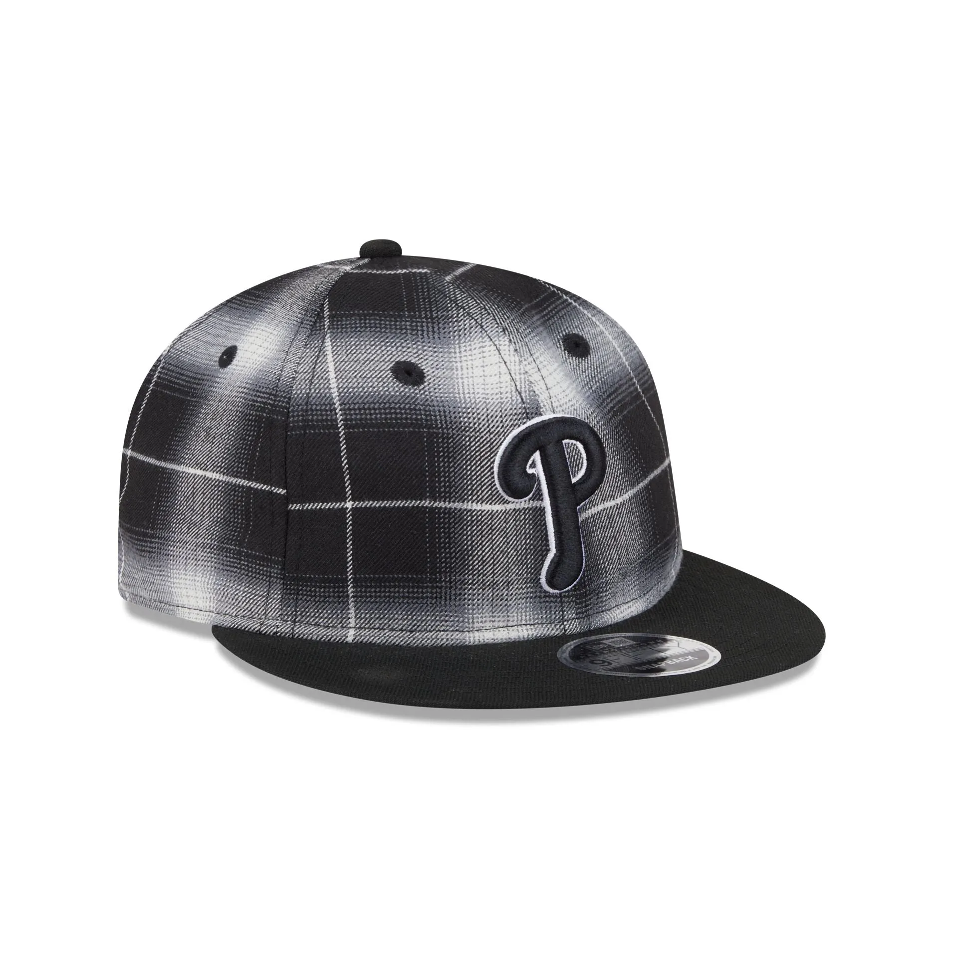 Philadelphia Phillies Black and White Plaid Retro Crown 9FIFTY Snapback Hat sold by New Era product image thumbnail 3