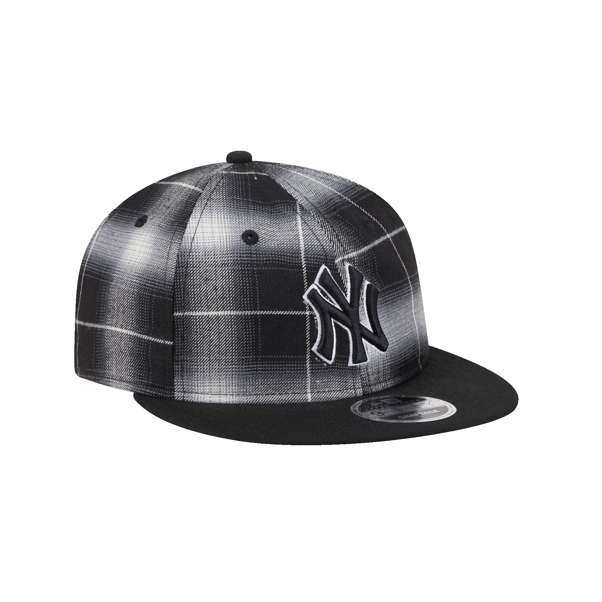 New York Yankees Black and White Plaid Retro Crown 9FIFTY Snapback Hat sold by New Era product image thumbnail 3