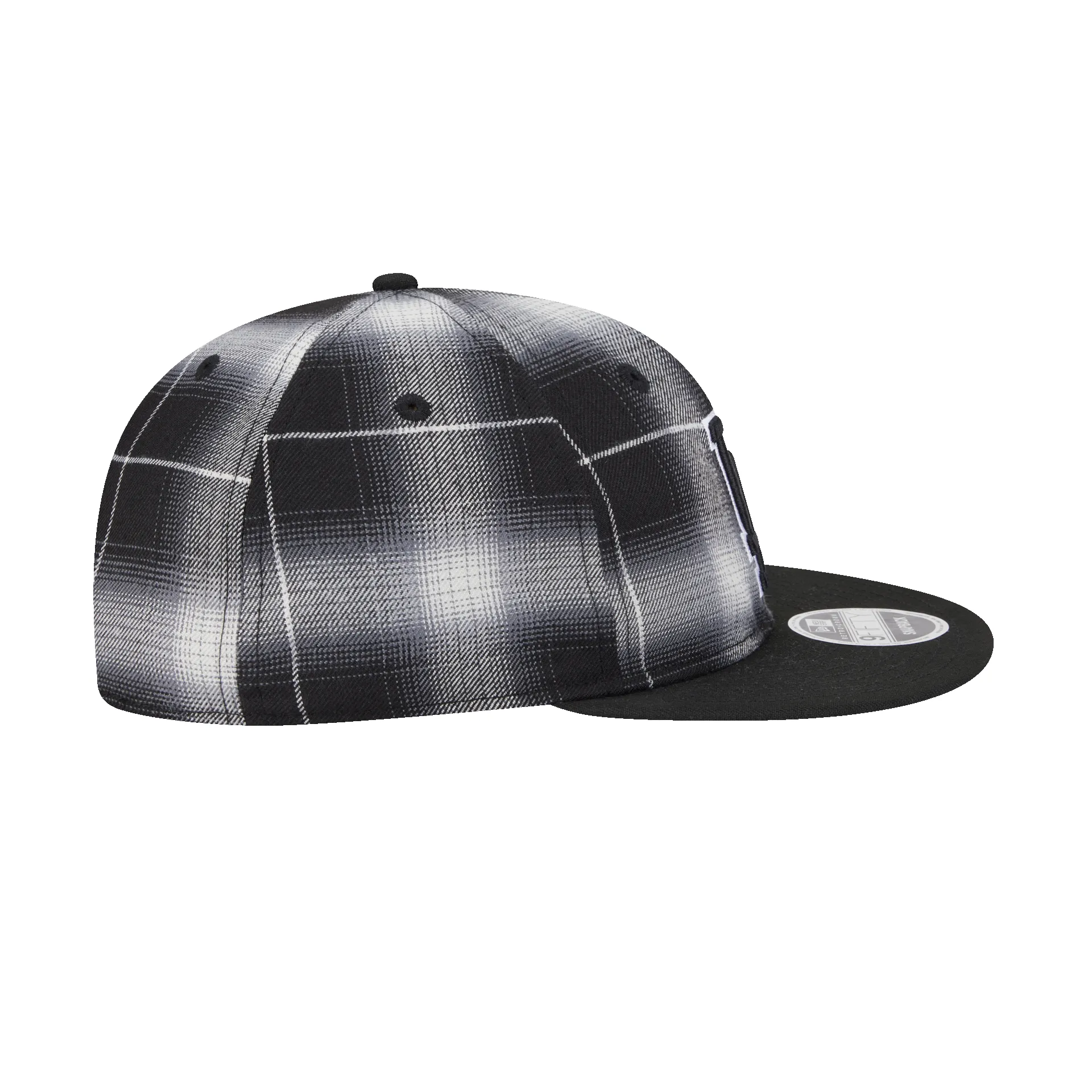Los Angeles Dodgers Black and White Plaid Retro Crown 9FIFTY Snapback Hat sold by New Era product image thumbnail 5