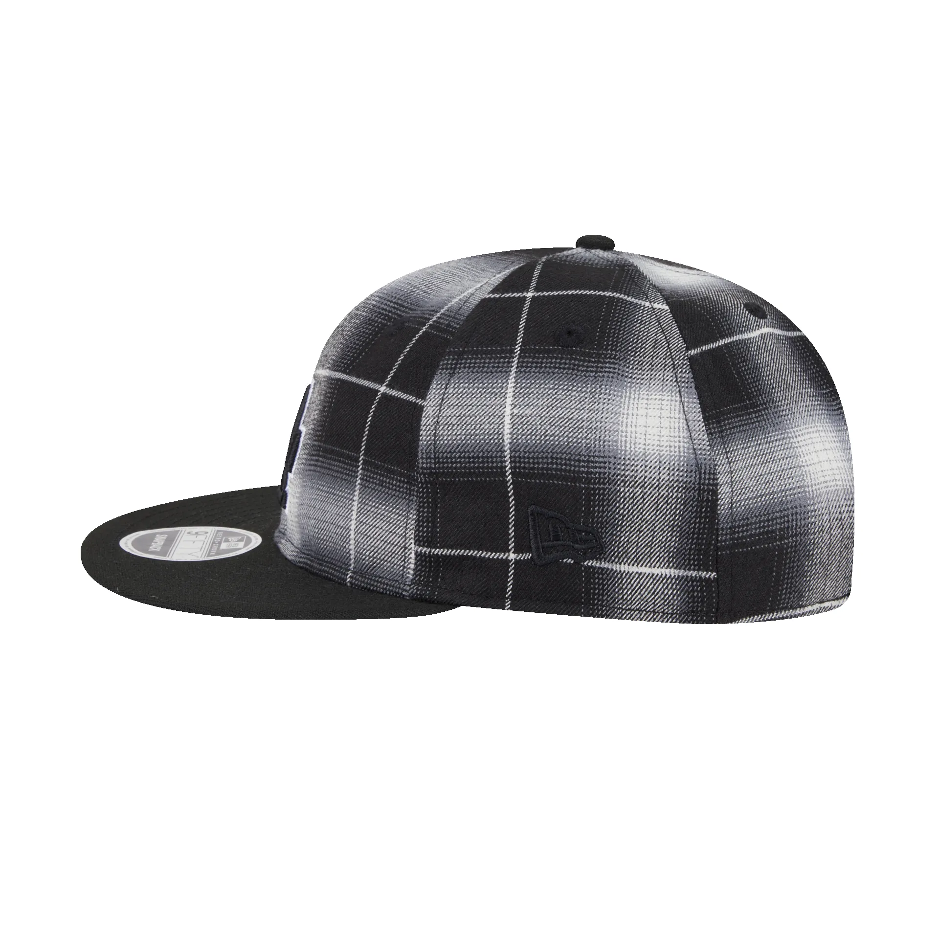 Los Angeles Dodgers Black and White Plaid Retro Crown 9FIFTY Snapback Hat sold by New Era product image thumbnail 4