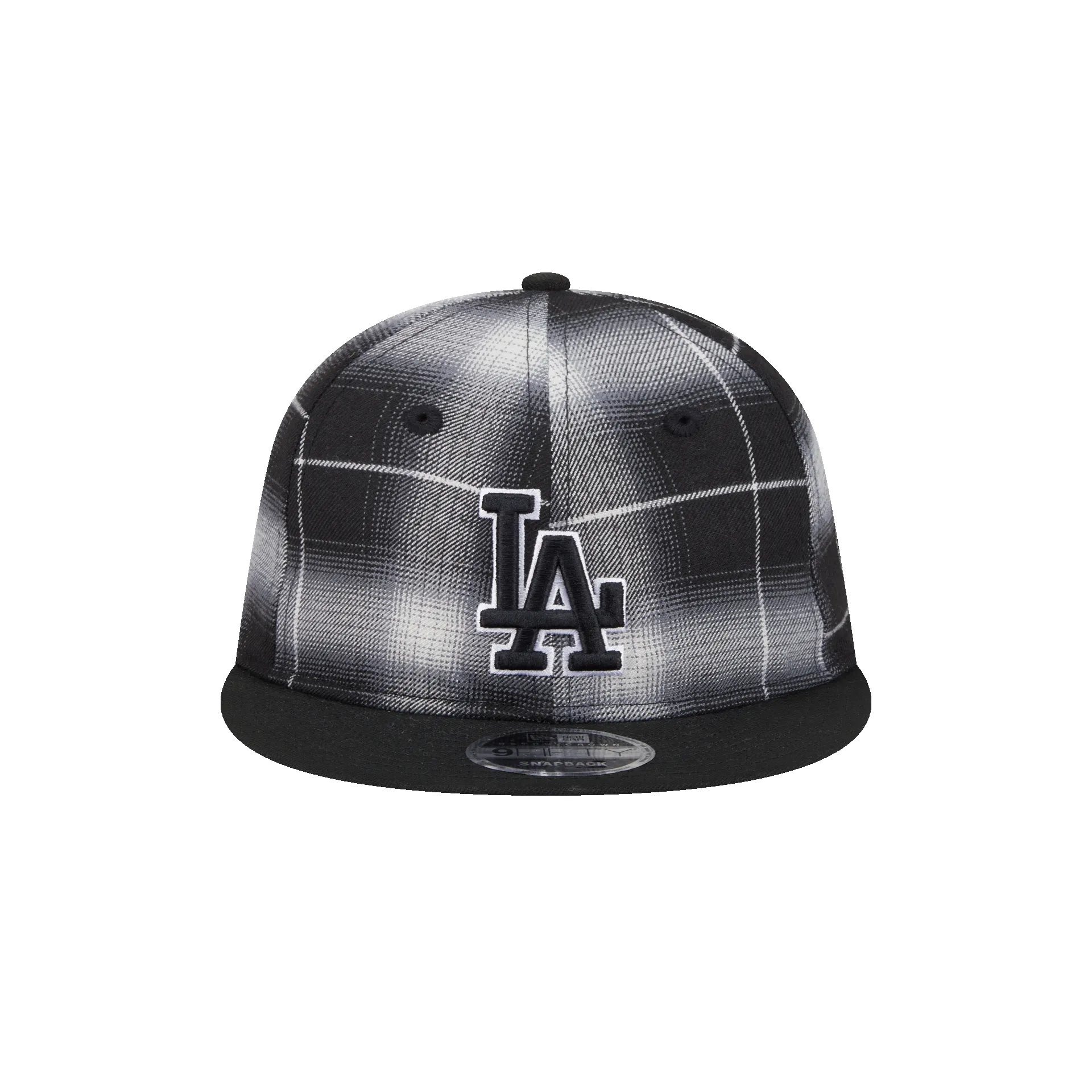 Los Angeles Dodgers Black and White Plaid Retro Crown 9FIFTY Snapback Hat sold by New Era product image thumbnail 2