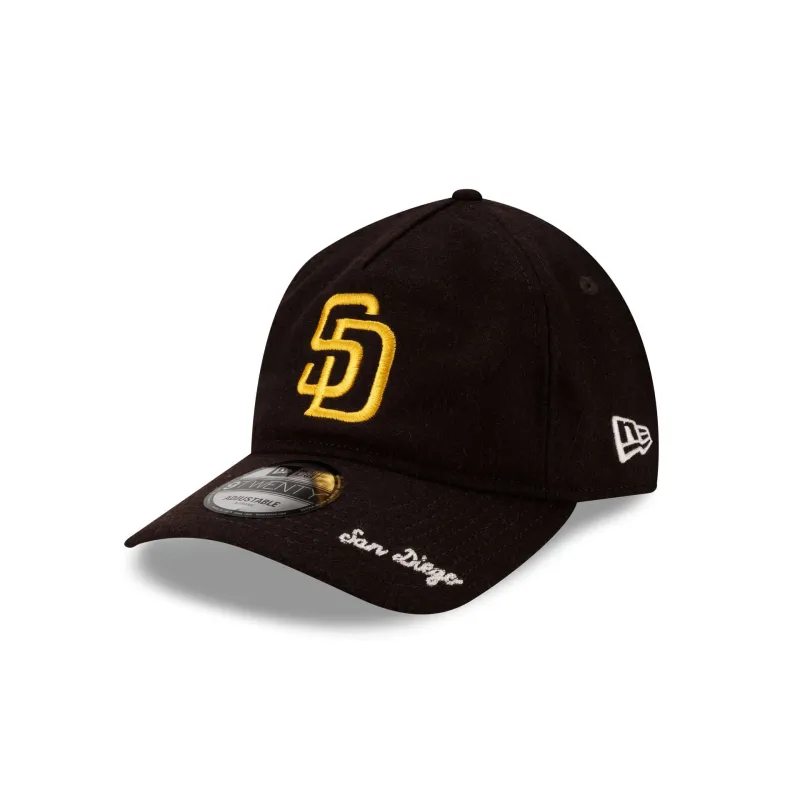 San Diego Padres Wool Letterman 9TWENTY A-Frame Adjustable Hat Adjustable Hat sold by New Era
