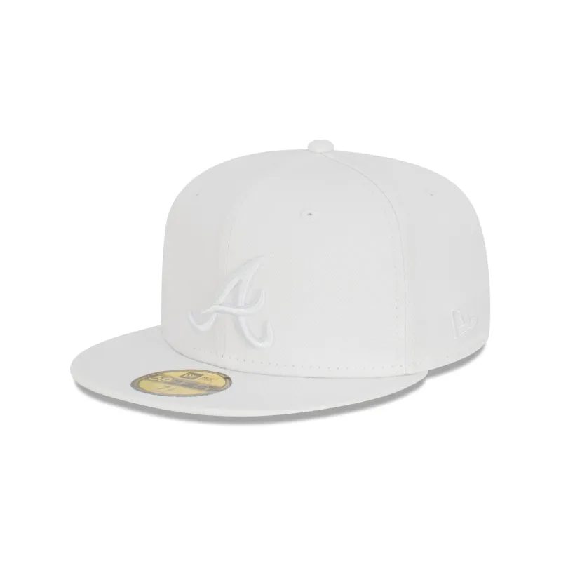Atlanta Braves Basic White 59FIFTY Fitted Hat sold by New Era