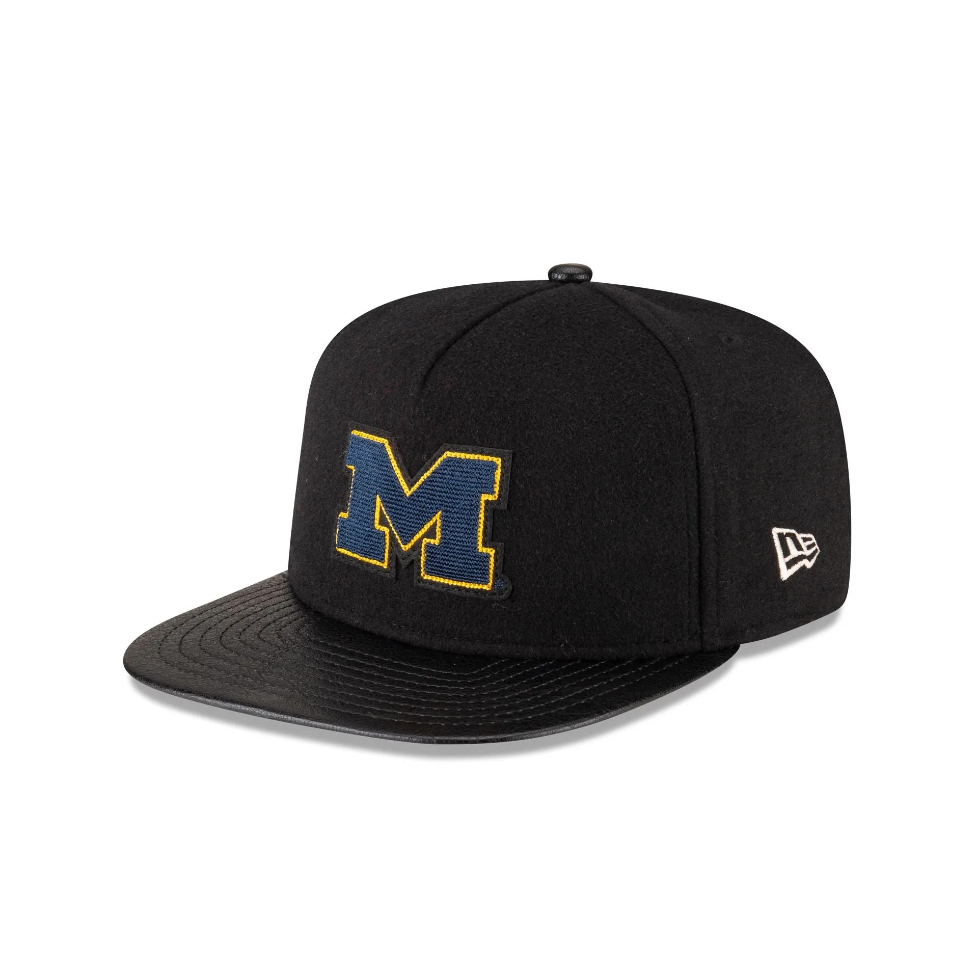 Michigan Wolverines Wool Letterman 9FIFTY A-Frame Snapback Hat sold by New Era product image thumbnail 3