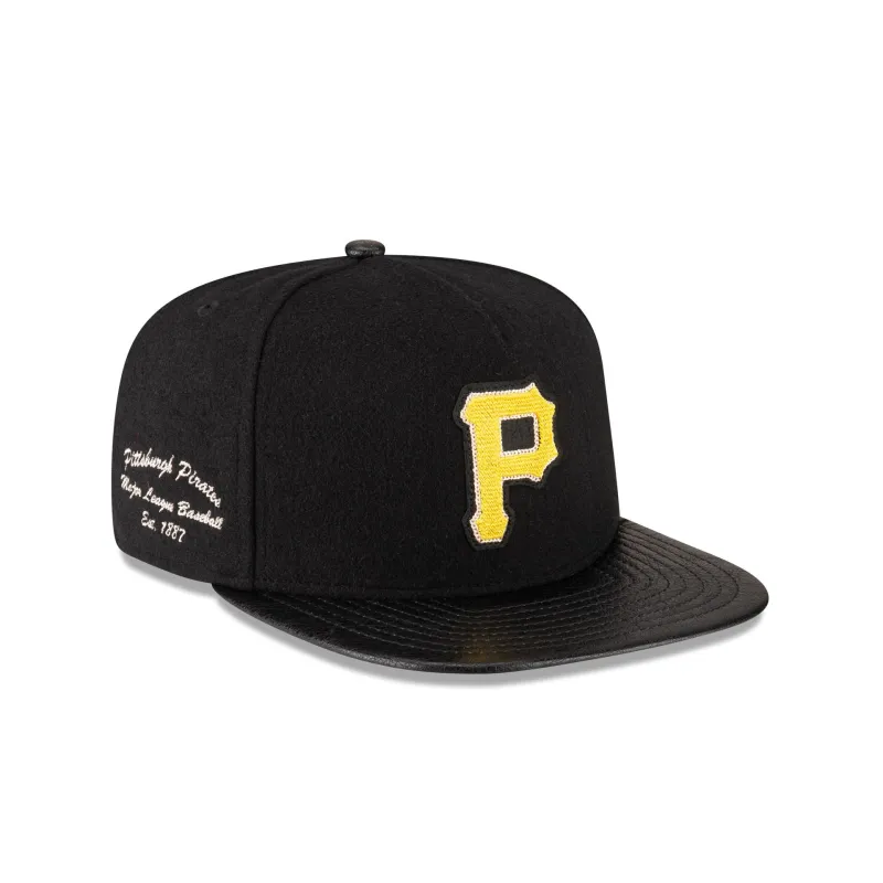 Pittsburgh Pirates Wool Letterman 9FIFTY A-Frame Snapback Hat sold by New Era