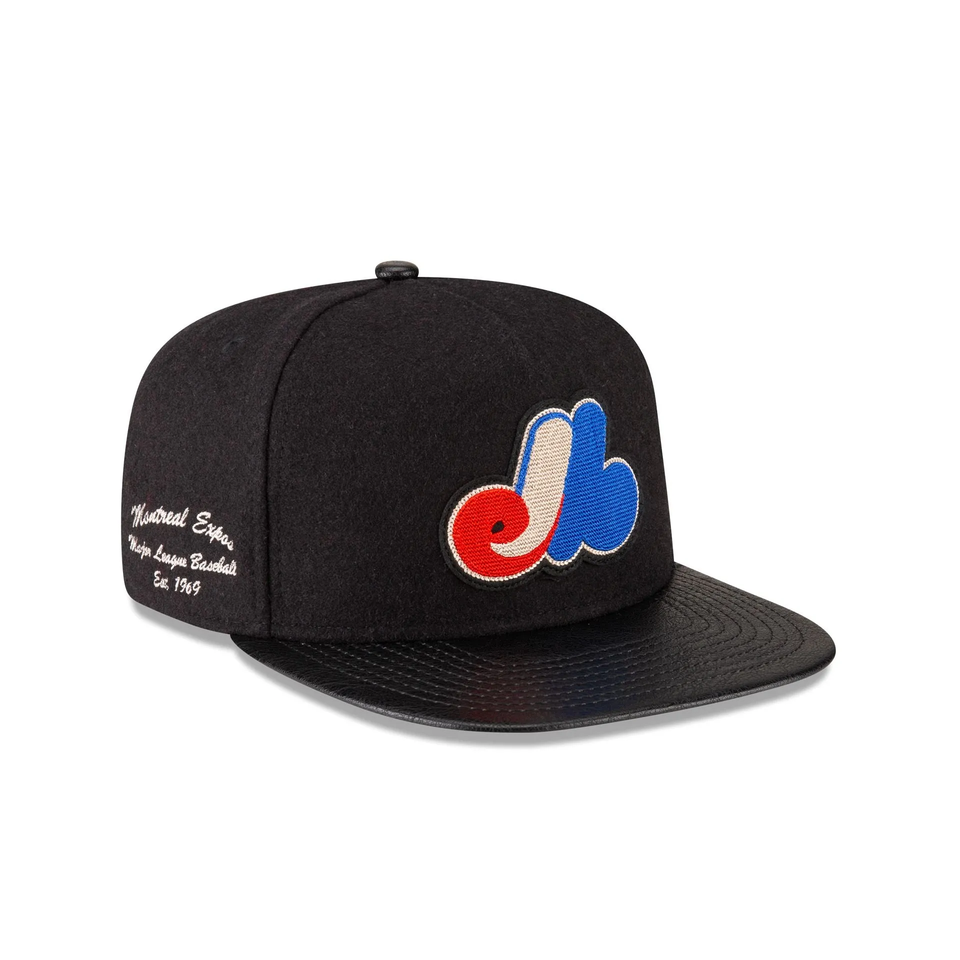 Montreal Expos Wool Letterman 9FIFTY A-Frame Snapback Hat sold by New Era